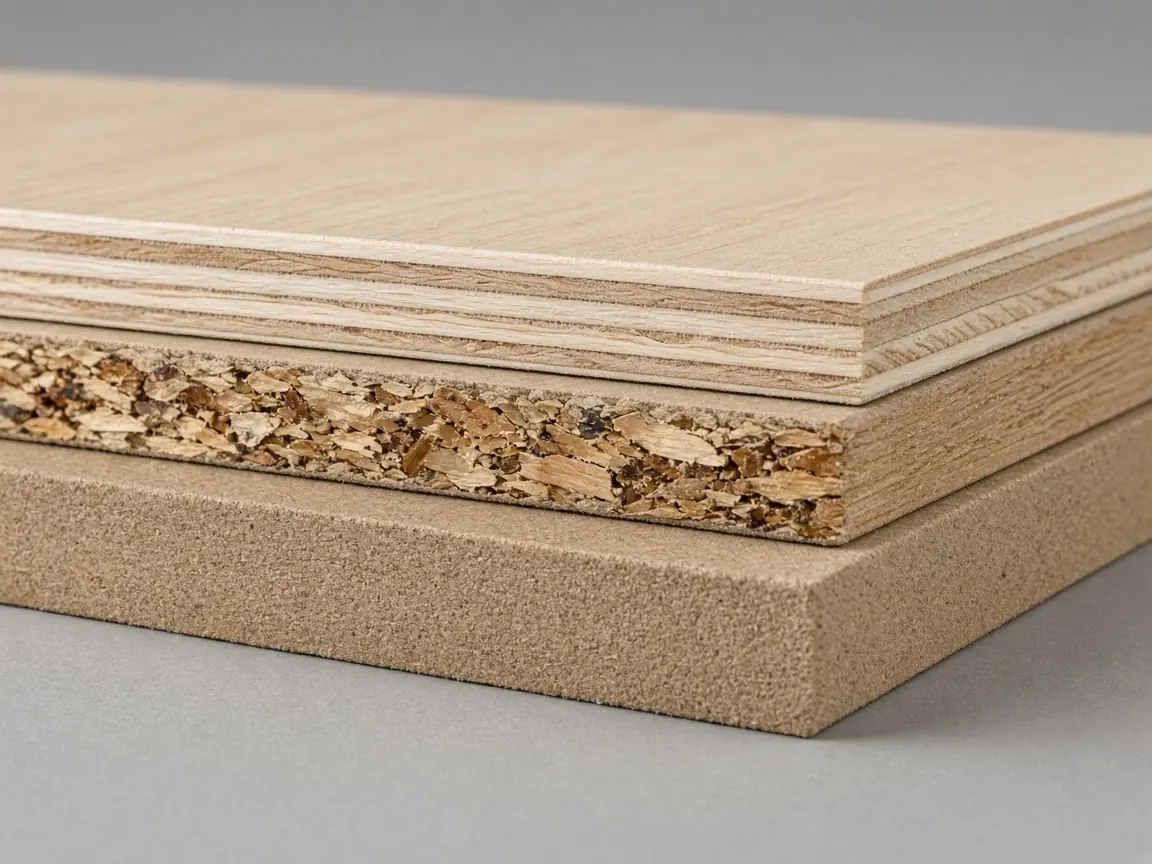 Cut edges of plywood, particleboard, and MDF